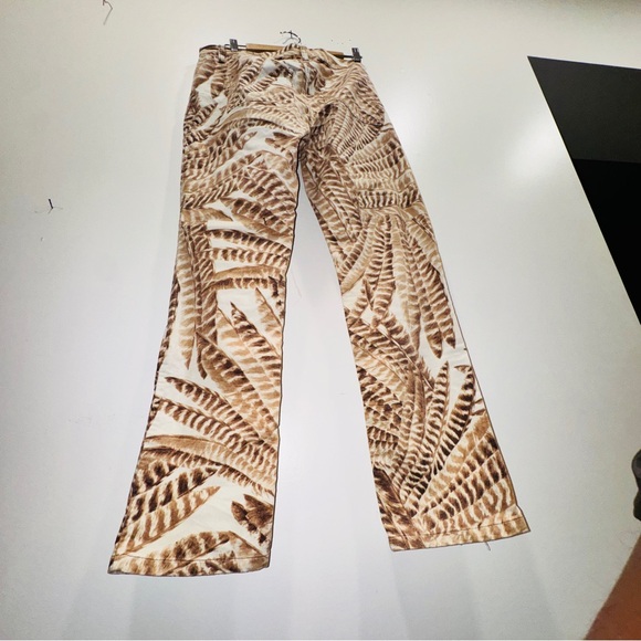 Ralph Lauren Pants - Lauren Ralph Lauren Feather Print Boho Safari Pants Beige Brown 16 velvet soft